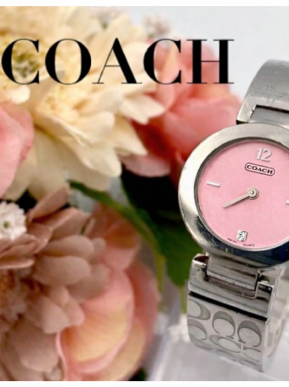 Coach Mercer Signature Etched Bangle Women's Watch